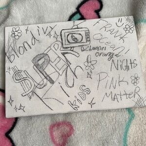 Hand-Drawn Art Canvas with Text and Graphics